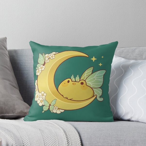 Item preview, Luna moth frog fairy on a moon designed and sold by Rihnlin.