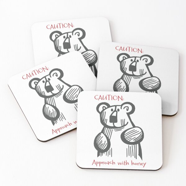Item preview, Funny Bear Saying Caution Approach with Honey designed and sold by whyitsme.