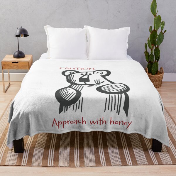 Item preview, Funny Bear Saying Caution Approach with Honey designed and sold by whyitsme.
