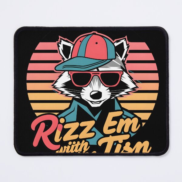 Artikelvorschau, Rizz Em mit dem Tism Retro Vintage Waschbär Meme entworfen und verkauft von bluel_evin.