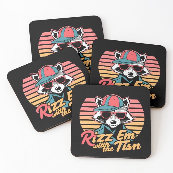 Item preview, Rizz Em With The Tism Retro Vintage raccoon Meme designed and sold by bluel_evin.