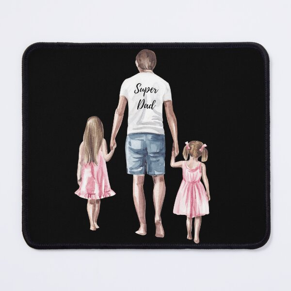 Item preview, Dad With Daughters With Inscription Super Dad designed and sold by M R Design.