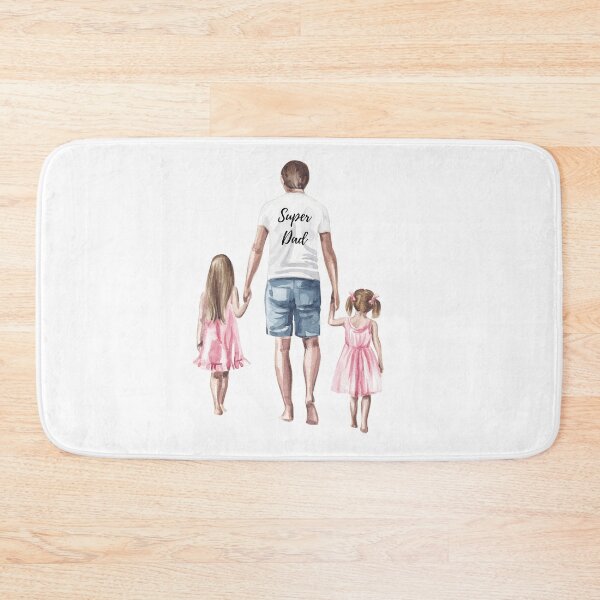 Item preview, Dad With Daughters With Inscription Super Dad designed and sold by M R Design.