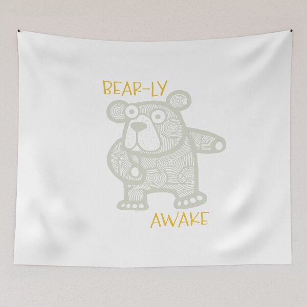 Item preview, Funny Bear Pun Bear-ly Awake  designed and sold by whyitsme.
