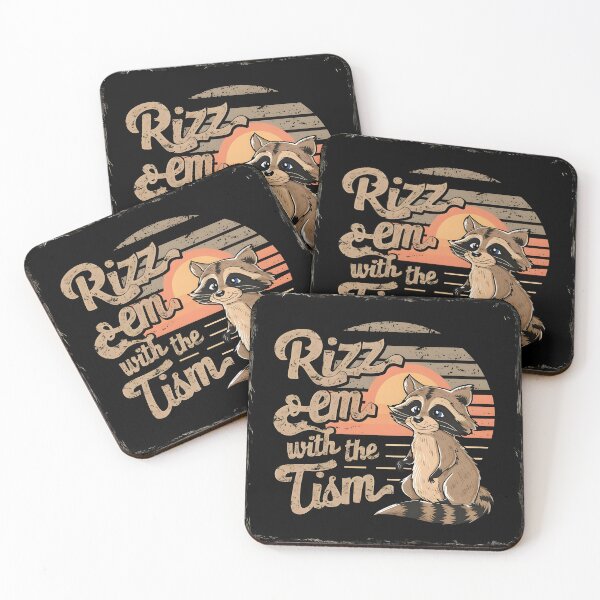 Item preview, Rizz Em With The Tism Retro Vintage raccoon Meme designed and sold by bluel_evin.