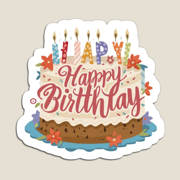 Item preview,  Happy birthday celebration party sticker designed and sold by StickersTomb.