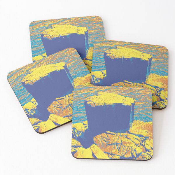 Item preview, Basalt By the Sea in Blue and Yellow - Photography designed and sold by jolabrese.