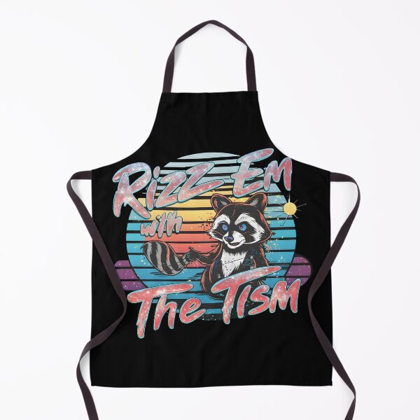 Item preview, Rizz Em With The Tism Retro Vintage raccoon Meme designed and sold by bluel_evin.