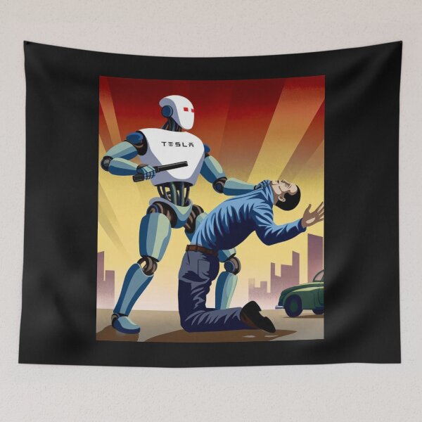 Item preview, Tesla bot designed and sold by TEEJAMBOREE.