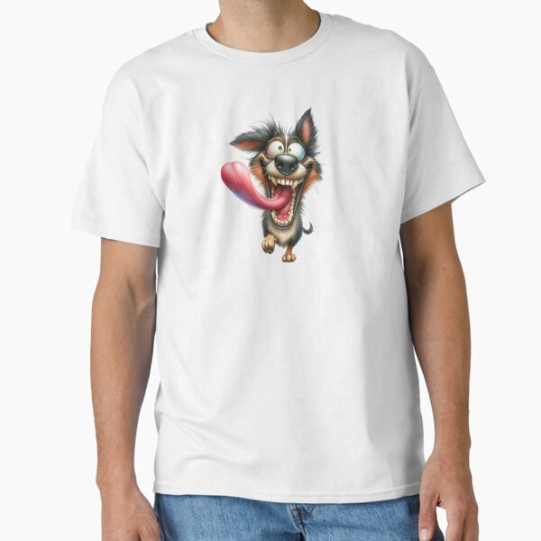 Funny Crazy Dog Classic T-Shirt