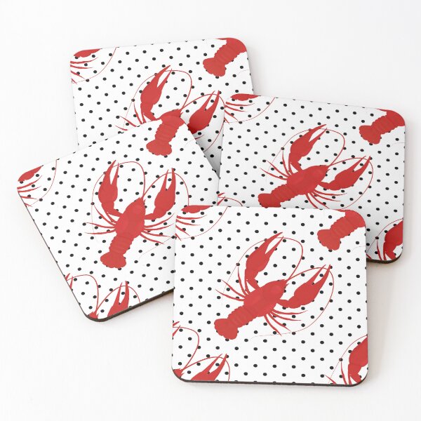Item preview, red lobster polka dots white designed and sold by Gossip Rag.
