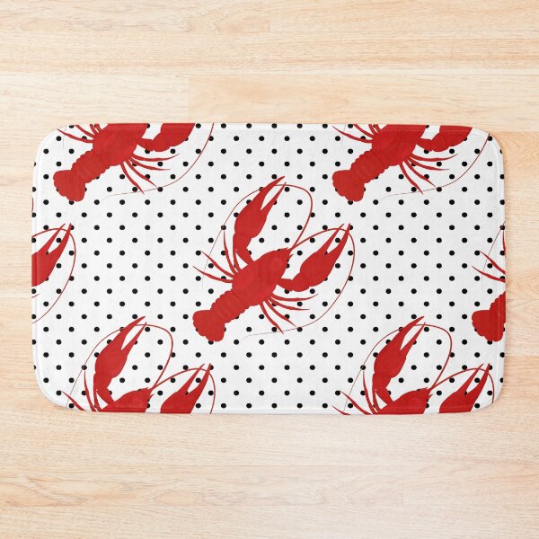 Item preview, red lobster polka dots white designed and sold by Gossip Rag.