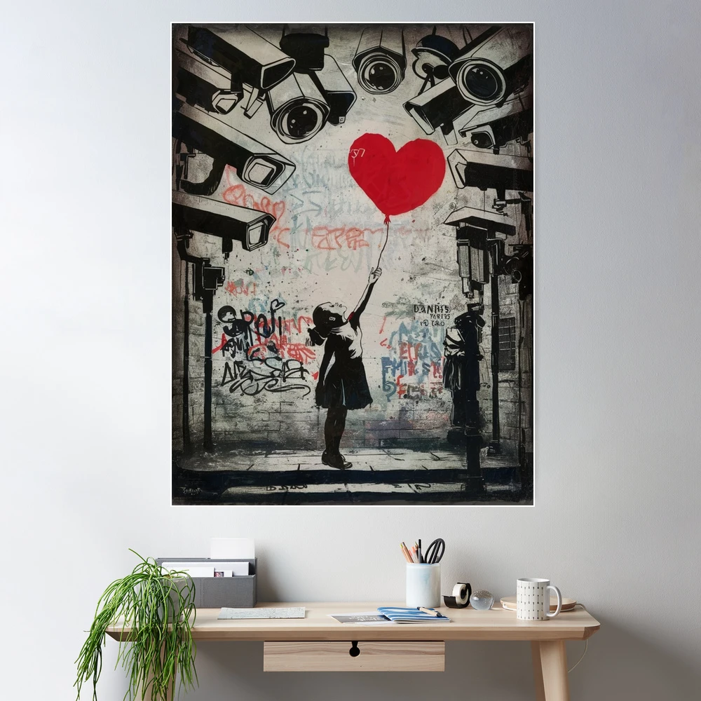 Banksy girl with red balloon wcp ポスター Banksy バンクシー GIRL WITH RED BALLOON WCP リプロダクション
