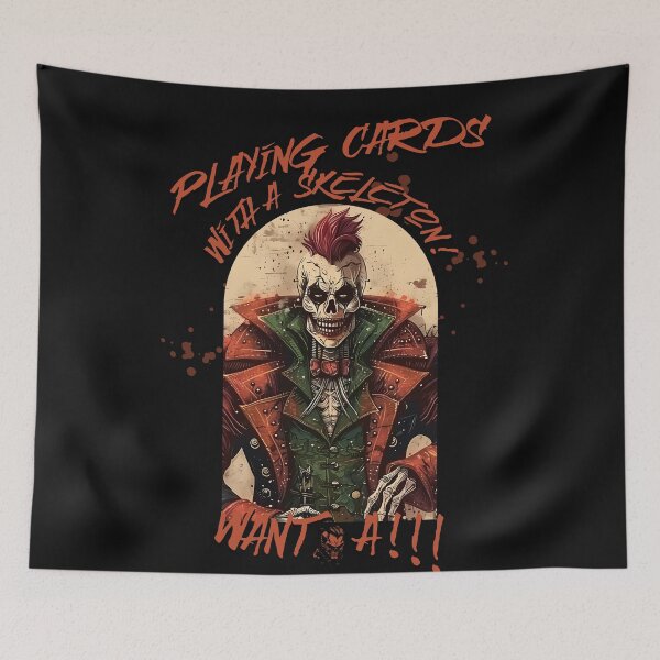 Item preview, Game of shadows: Skeleton bets in digital oil painting. designed and sold by Artedig.