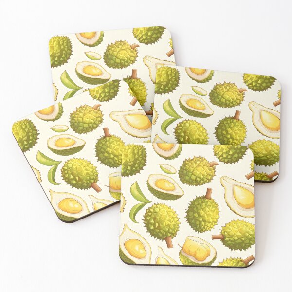 Aperçu de l'œuvre Motif de fruits Durian brillant créée et vendue par CoolCrazyQuirky.