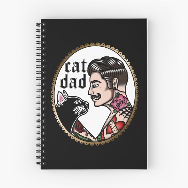 Item preview, Tattooed ‘Cat Dad’ 2.0 - Colourful Edition designed and sold by Ames-O-Art.