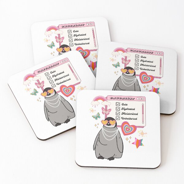 Item preview, Cute Pink Y2K Aesthetic Penguin designed and sold by pleasantpenguin.