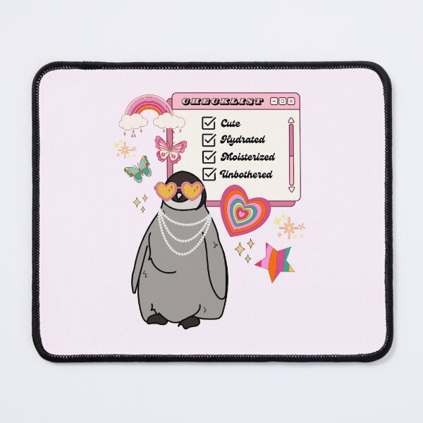 Item preview, Cute Pink Y2K Aesthetic Penguin designed and sold by pleasantpenguin.