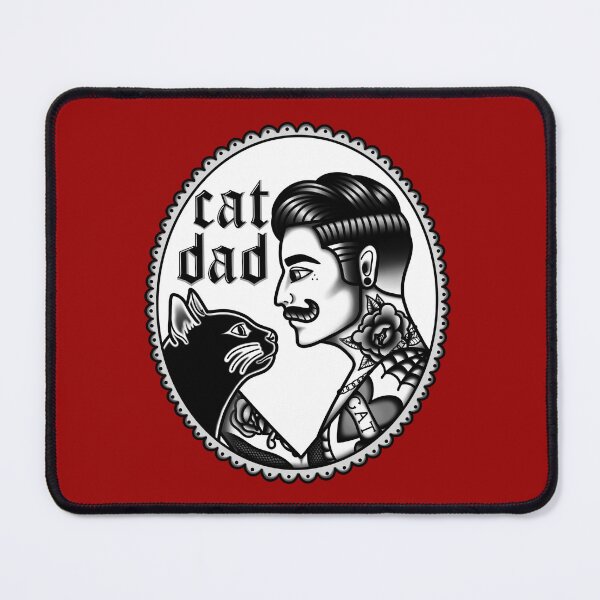 Item preview, Tattooed ‘Cat Dad’ 2.0 designed and sold by Ames-O-Art.