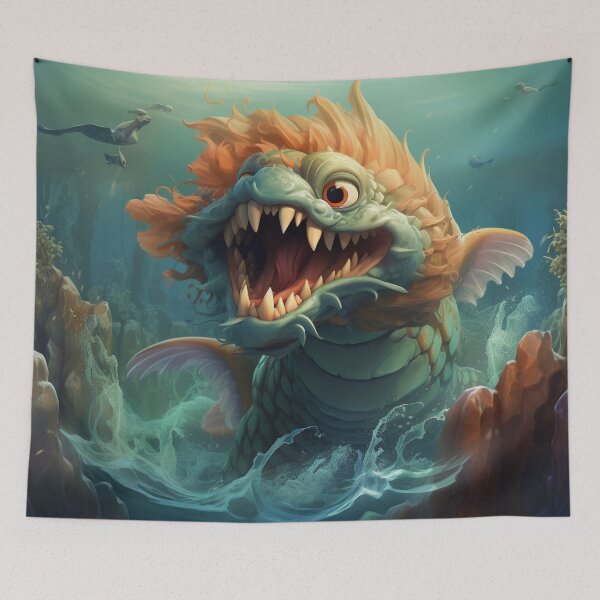 Item preview, Cartoon Sea Monster 1 designed and sold by AstroRisq.