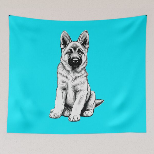 Item preview,  DOG GERMAN SHEPERD STICKER designed and sold by PixelCraftDSG.