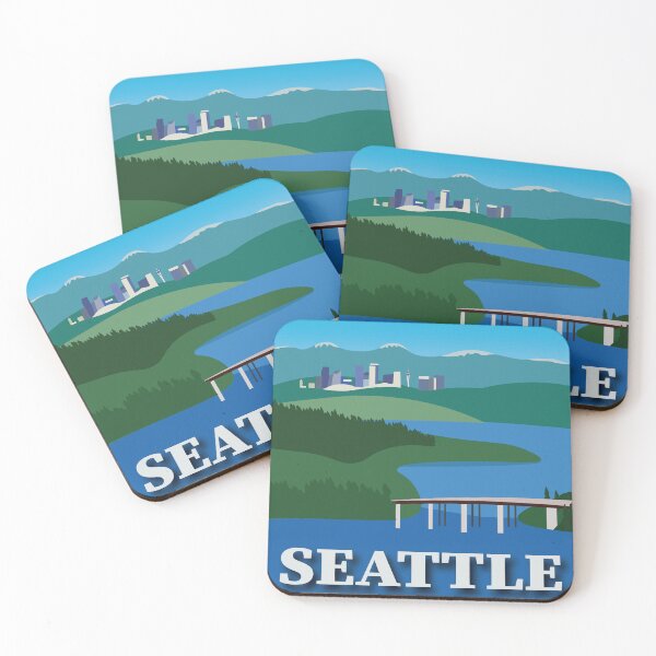Item preview, Seattle Vintage Travel Poster designed and sold by kind-fish.