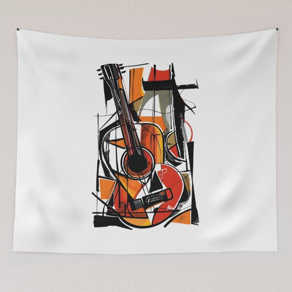 Item preview, Harmonic Fusion- Vibrant Abstract Composition with Musical and Geometric Elements designed and sold by OlfactoART Studio.