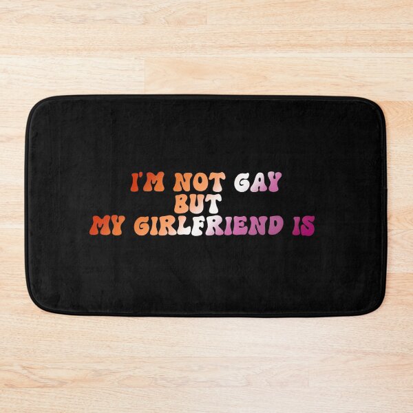 Item preview, I'm Not Gay But My Girlfriend Is Lesbian Pride Flag Colors, Lesbian Flag Design designed and sold by Travelslightly.