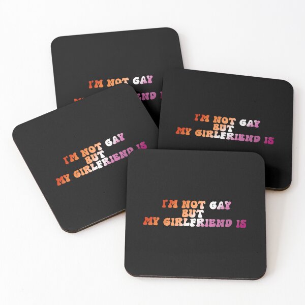 Item preview, I'm Not Gay But My Girlfriend Is Lesbian Pride Flag Colors, Lesbian Flag Design designed and sold by Travelslightly.