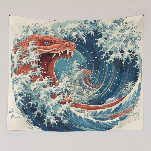 Item preview, Hokusai Sea Monster 2 designed and sold by AstroRisq.