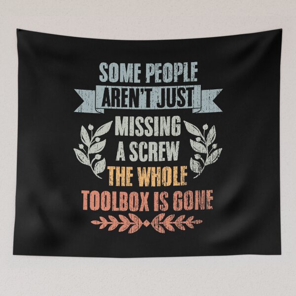 Item preview, Retro Some People Aren't Just Missing Screw Sarcsastic Idiom designed and sold by Nessshirts.