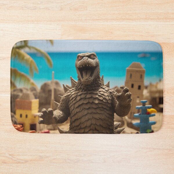 Item preview, Nuclear Lizard Monster at the beach 1 designed and sold by AstroRisq.