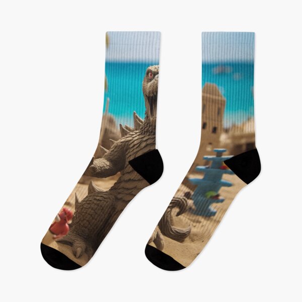 Item preview, Nuclear Lizard Monster at the beach 1 designed and sold by AstroRisq.