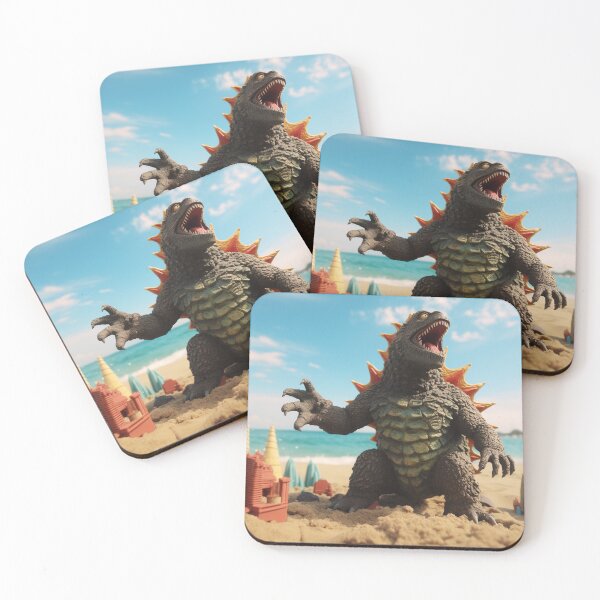 Item preview, Nuclear Lizard Monster at the beach 2 designed and sold by AstroRisq.