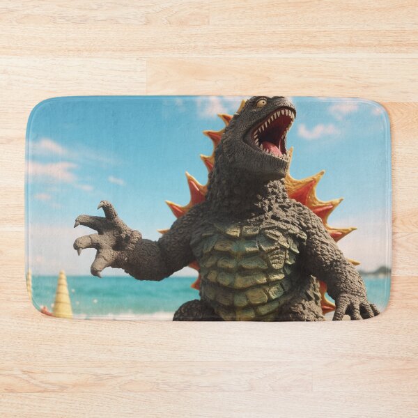 Item preview, Nuclear Lizard Monster at the beach 2 designed and sold by AstroRisq.