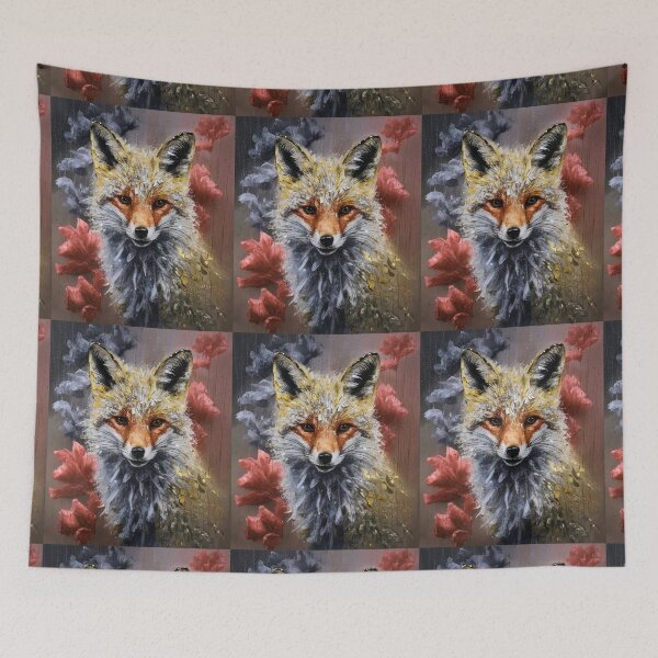 Item preview, Fox Portrait. impasto style designed and sold by FoxVibes.