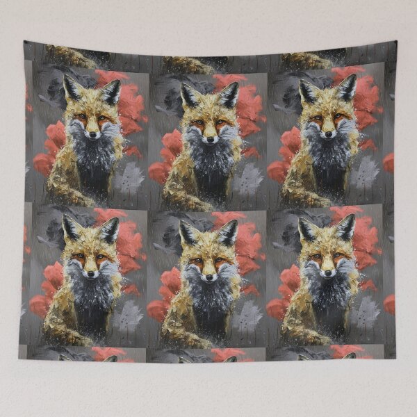 Item preview, Fox Portrait. impasto style designed and sold by FoxVibes.