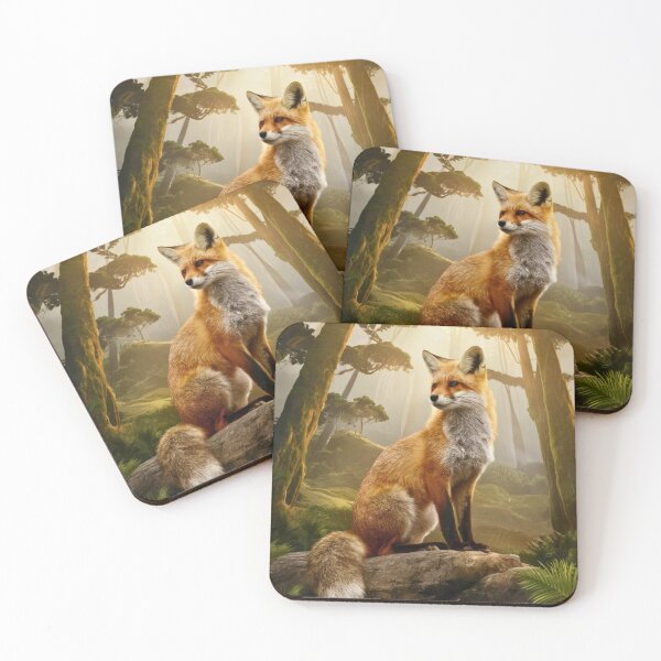 Item preview, Fox Portrait. sunrise forest designed and sold by FoxVibes.