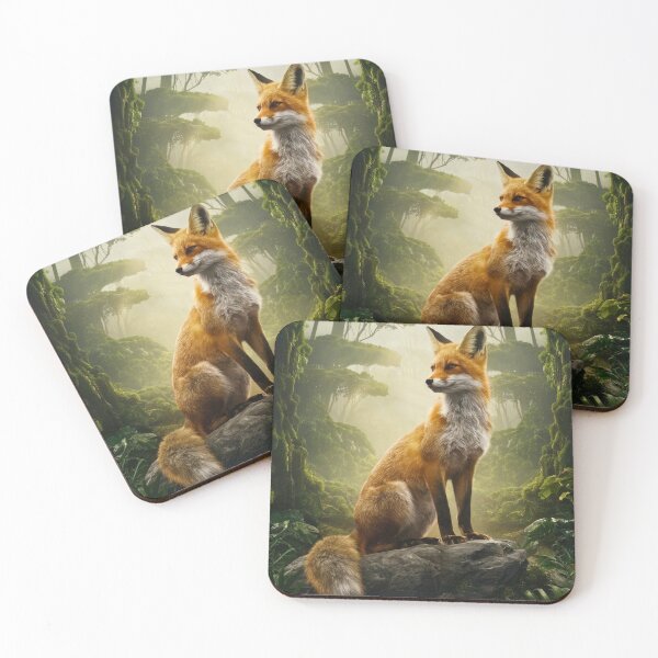 Item preview, Fox Portrait. sunrise forest designed and sold by FoxVibes.
