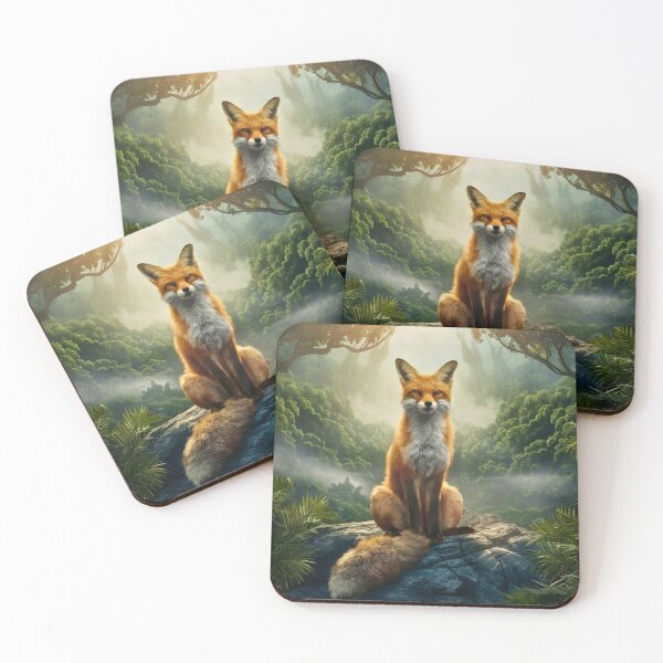 Item preview, Fox Portrait. sunrise forest designed and sold by FoxVibes.