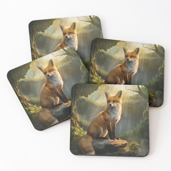 Item preview, Fox Portrait. sunrise forest designed and sold by FoxVibes.