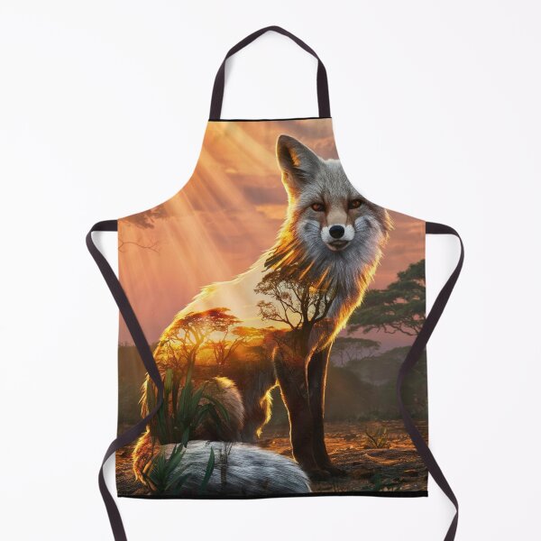 Item preview, Fox Portrait. fox silhouette, African forest, sunrise forest designed and sold by FoxVibes.