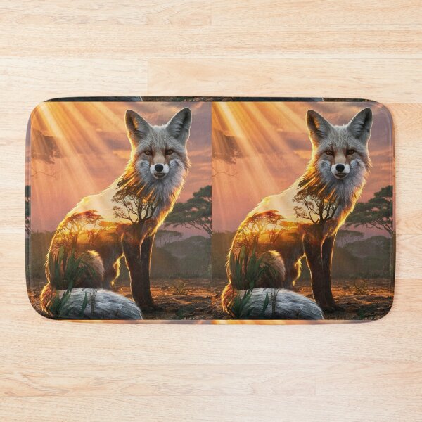 Item preview, Fox Portrait. fox silhouette, African forest, sunrise forest designed and sold by FoxVibes.