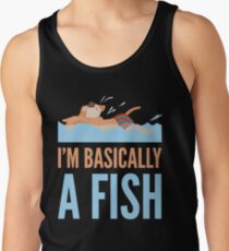 Camiseta de tirantes Divertido perro de natación