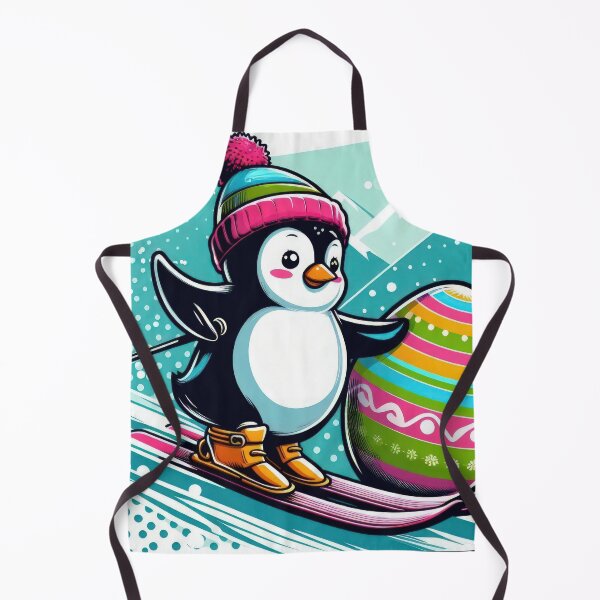 Item preview, penguin skier Easter Funny animals designed and sold by Expressions-Sel.