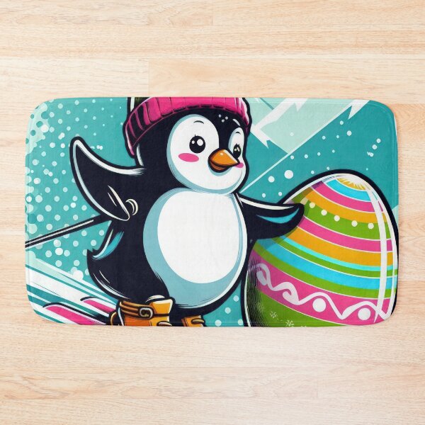 Item preview, penguin skier Easter Funny animals designed and sold by Expressions-Sel.