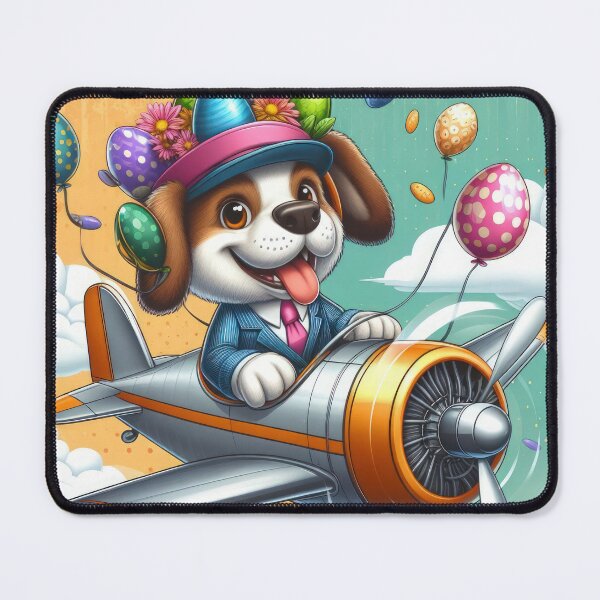 Item preview, Dog with airplane and Easter eggs Funny animals designed and sold by Expressions-Sel.