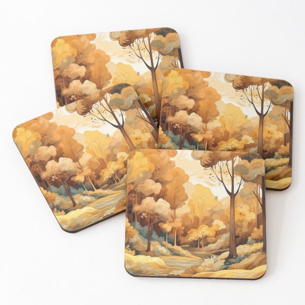 Item preview, Beautiful warm colours forest landscape art  designed and sold by PrettyPinkSkies.