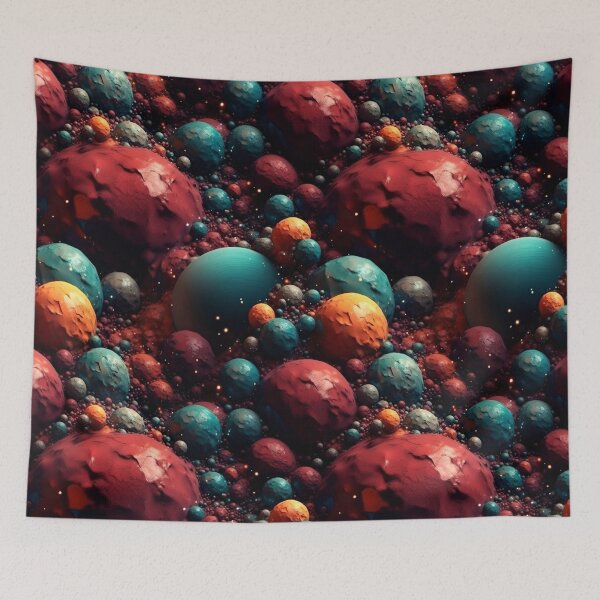 Item preview, Planet and Star Cluster Pattern Space Theme designed and sold by mondmakes.