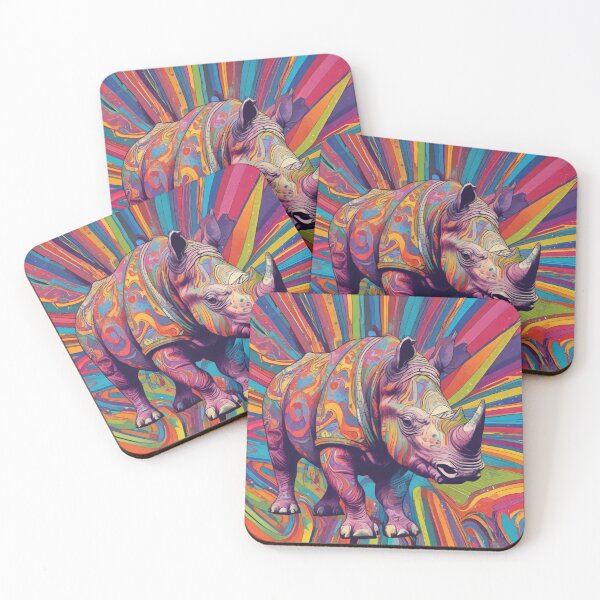 Item preview, Psychedelic Rhino designed and sold by Tecno-Art-Land.